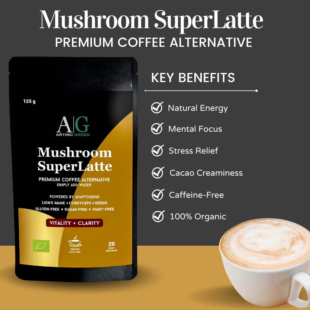 MUSHROOM SUPERLATTE – Premium Organic Coffee Alternative with Functional Mushrooms (125 g)