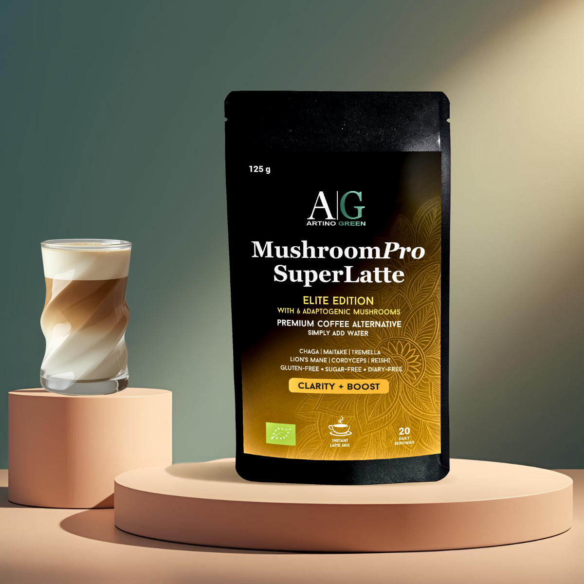 MUSHROOMPRO SuperLatte – Elite Organic Mushroom Coffee Alternative (125 g)