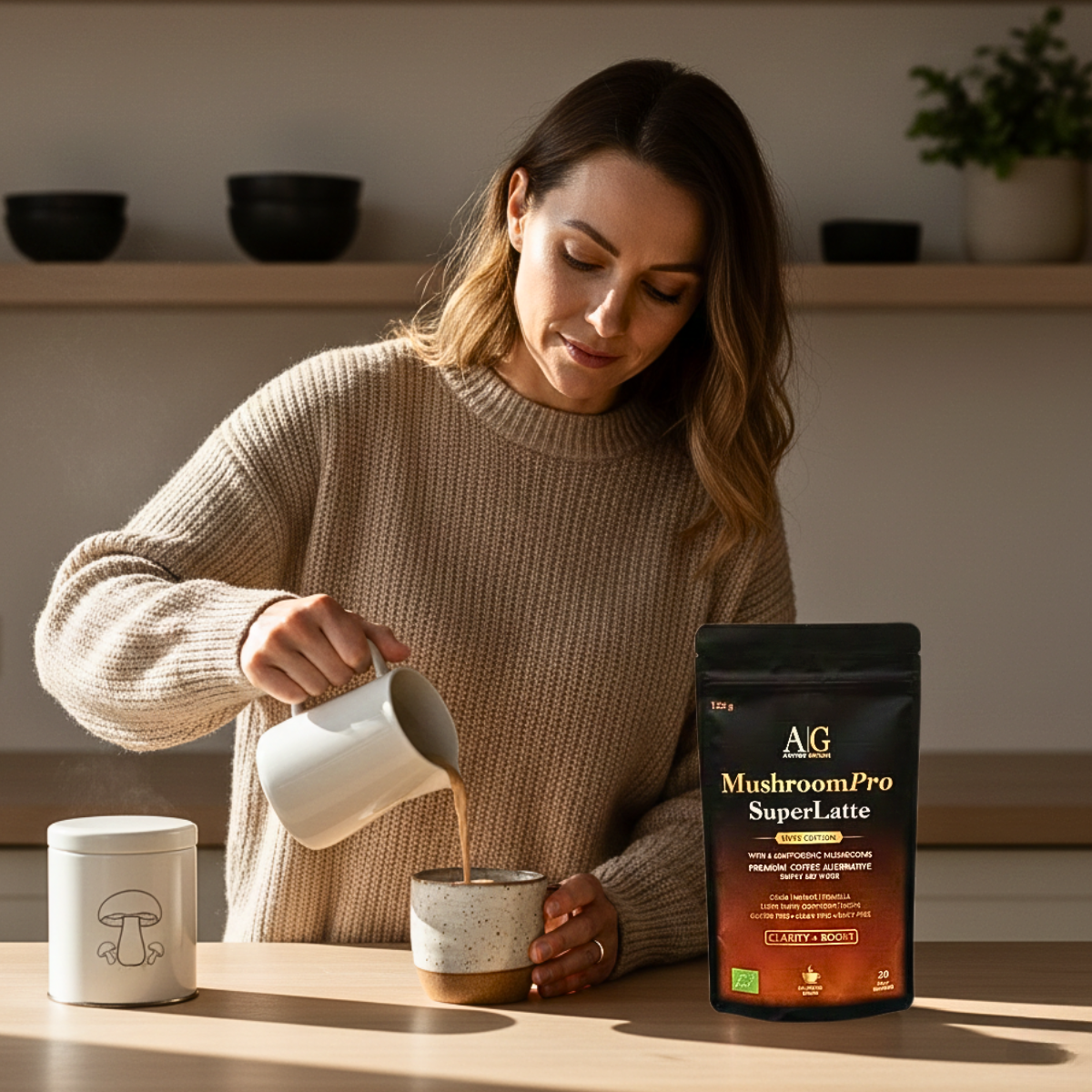 MUSHROOMPRO SuperLatte – Elite Organic Mushroom Coffee Alternative (125 g)