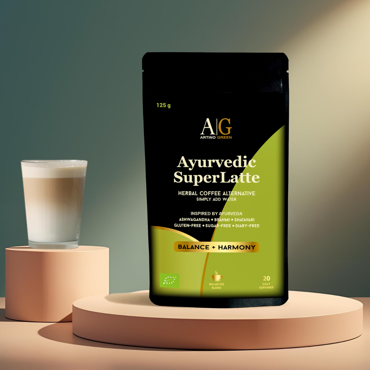 AYURVEDIC SUPERLATTE – Premium kavni nadomestek z ajurvedskimi zelišči (125 g)