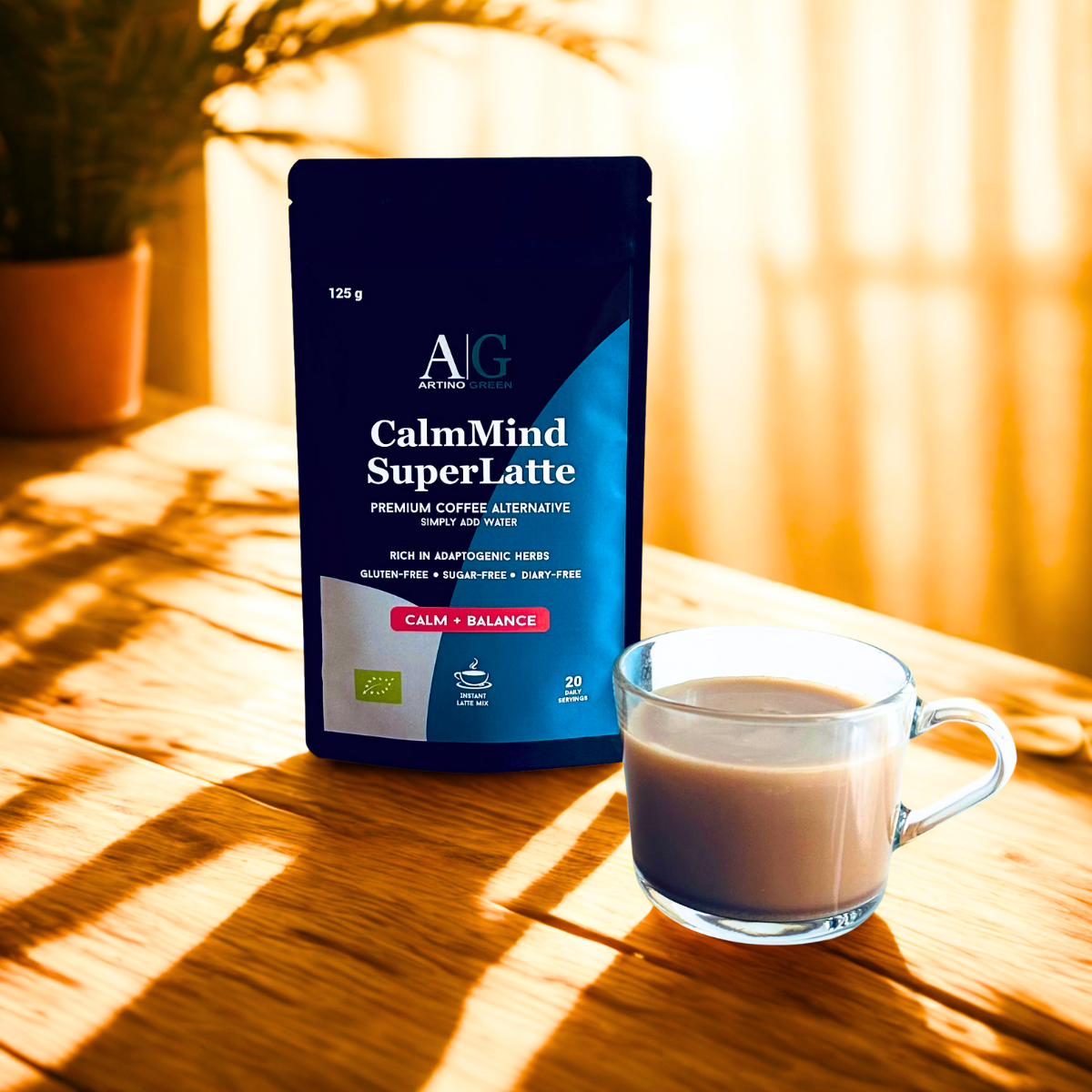 CALMMIND SUPERLATTE - Premium Coffee Alternative with herbs and Functional mushrooms (125 g)