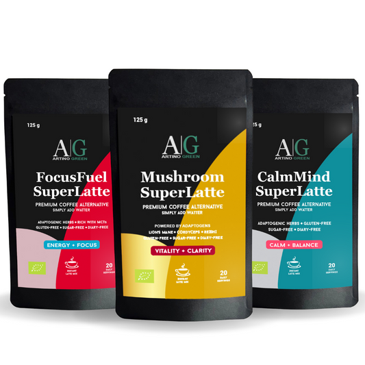 MINDBODY PRODUCTIVITY STARTER PACK – Premium kavni nadomestki za energijo, fokus in dobro počutje (3 x 125g)