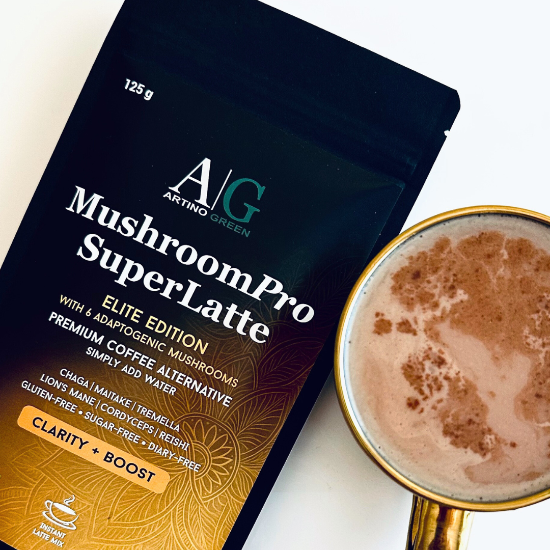 MUSHROOMPRO SuperLatte – Elite Organic Coffee Alternative with 6 Functional Mushrooms (125 g)