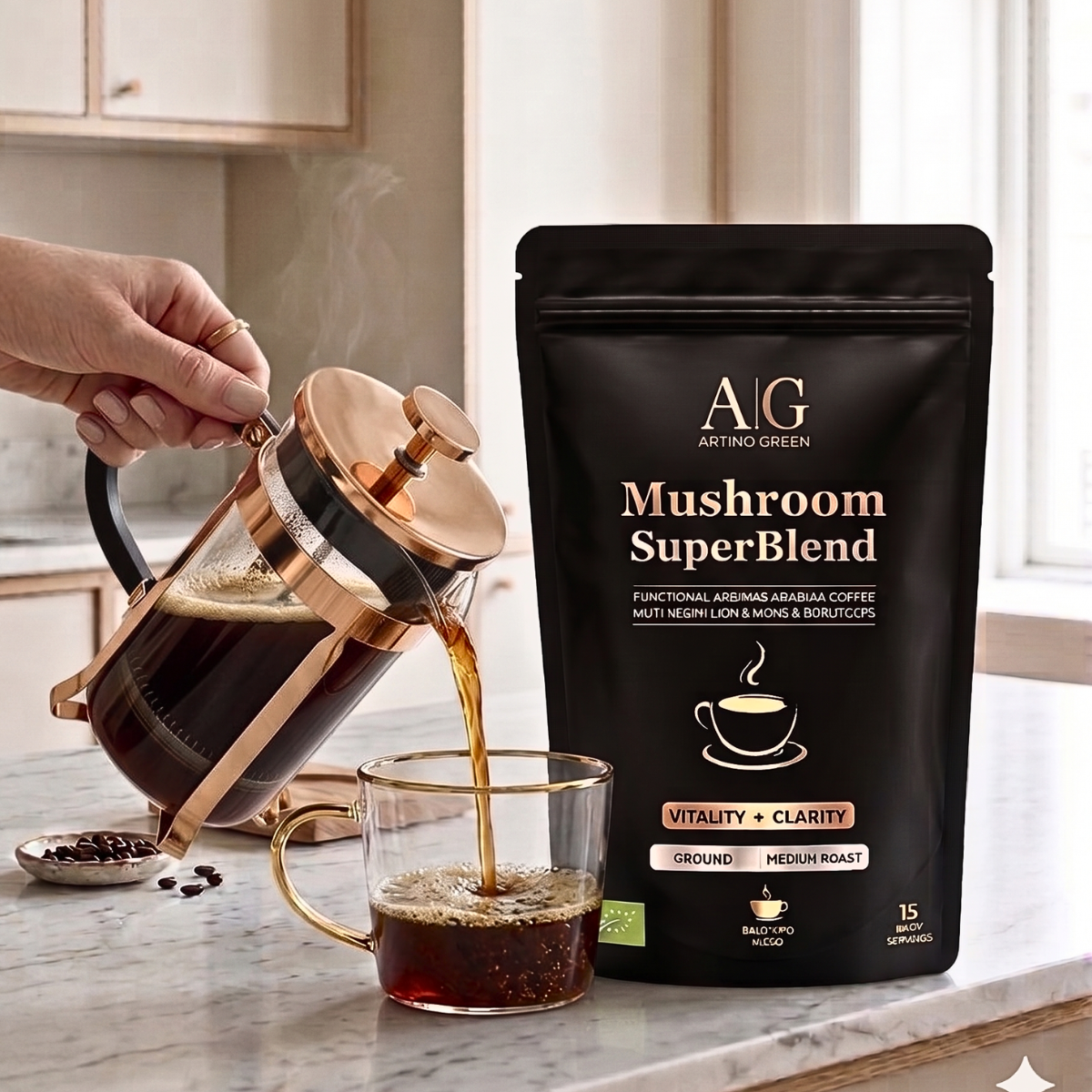 MUSHROOM SUPERBLEND - Organic Coffee with Functional Mushrooms