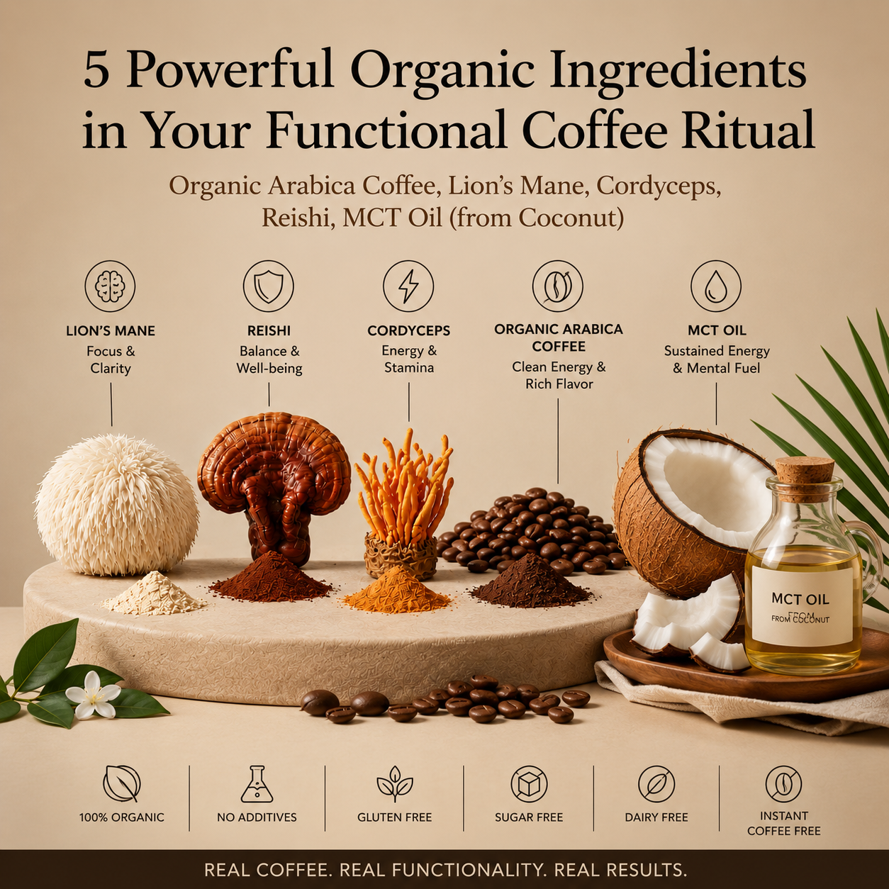 MUSHROOM SUPERBLEND - Organic Coffee with Functional Mushrooms